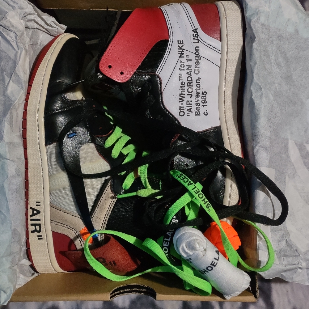 Custom black toe 1 off whites (1/1) sz 9